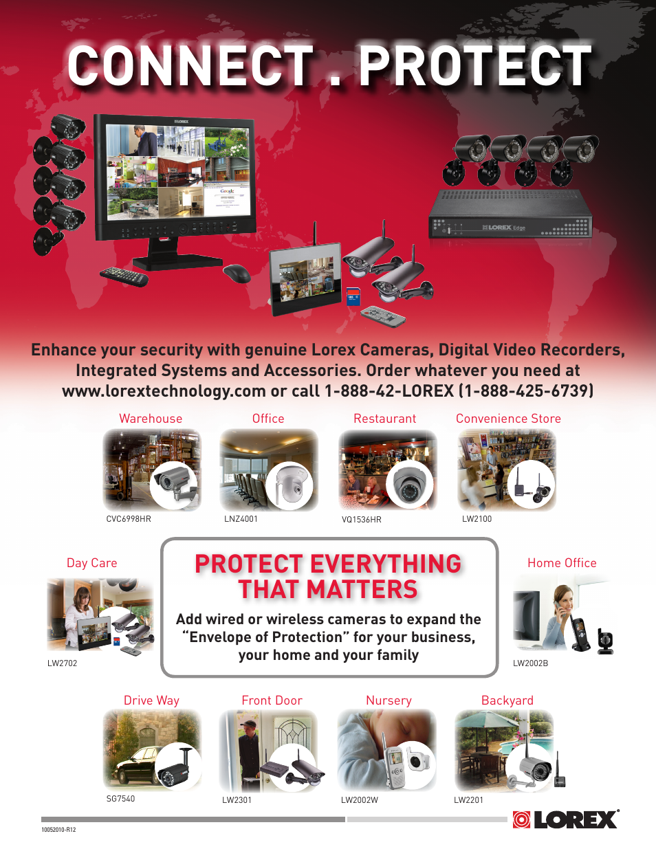 Connect . protect, Protect everything that matters | LOREX Technology NETWORK READY H.264 HIGH PERFORMANCE DIGITAL VIDEO SURVEILLANCE RECORDER LH300 Series User Manual | Page 130 / 130