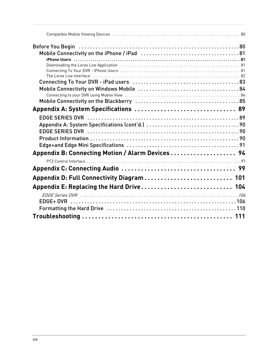 LOREX Technology NETWORK READY H.264 HIGH PERFORMANCE DIGITAL VIDEO SURVEILLANCE RECORDER LH300 Series User Manual | Page 14 / 130