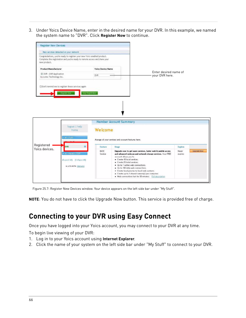 Enter desired name of your dvr here, Connecting to your dvr using easy connect | LOREX Technology NETWORK READY H.264 HIGH PERFORMANCE DIGITAL VIDEO SURVEILLANCE RECORDER LH300 Series User Manual | Page 80 / 130