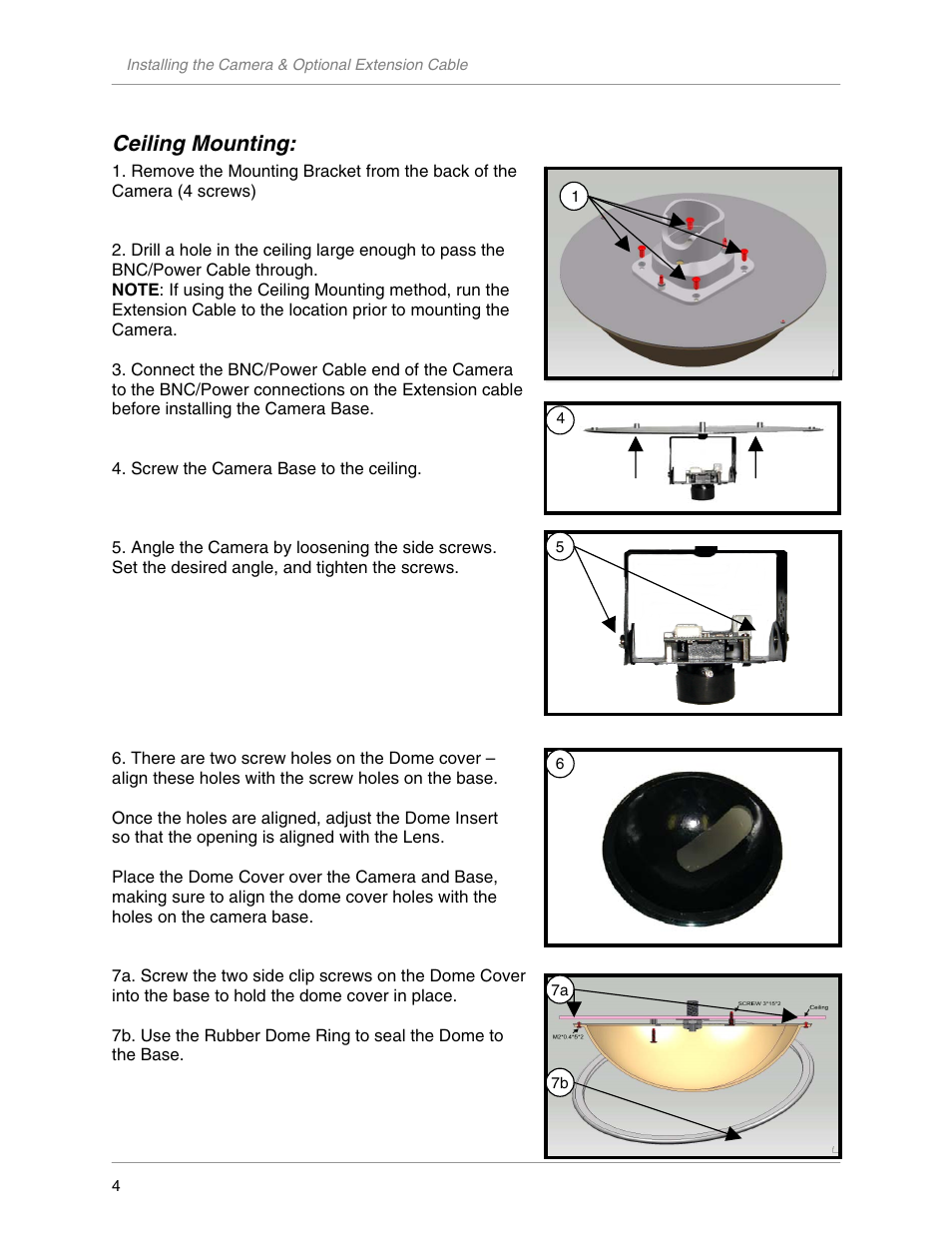 Ceiling mounting | LOREX Technology CNC1020 User Manual | Page 3 / 5