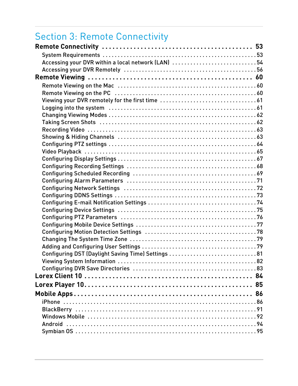 LOREX Technology Lorex Digital Video Surveillance Recorder lh1 10 User Manual | Page 13 / 168
