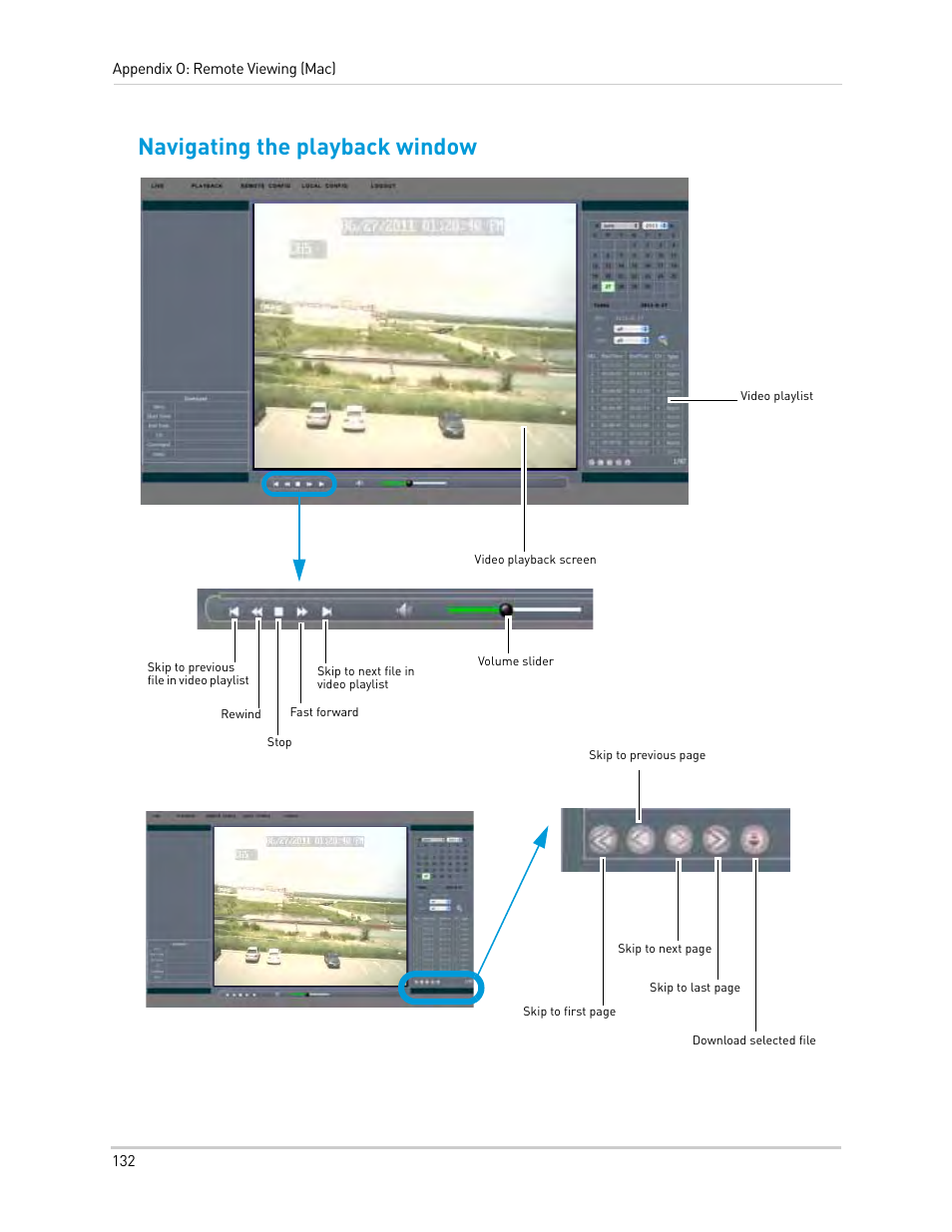 Navigating the playback window | LOREX Technology Lorex Digital Video Surveillance Recorder lh1 10 User Manual | Page 146 / 168