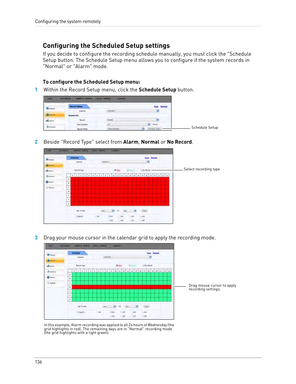 Configuring the scheduled setup settings | LOREX Technology Lorex Digital Video Surveillance Recorder lh1 10 User Manual | Page 150 / 168