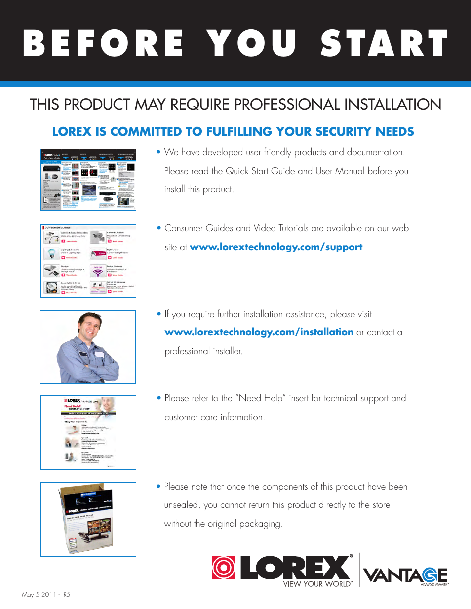 This product may require professional installation | LOREX Technology Lorex Digital Video Surveillance Recorder lh1 10 User Manual | Page 3 / 168