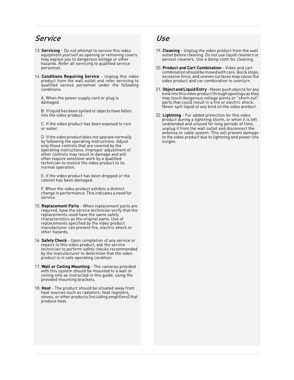 Service | LOREX Technology Lorex Digital Video Surveillance Recorder lh1 10 User Manual | Page 8 / 168