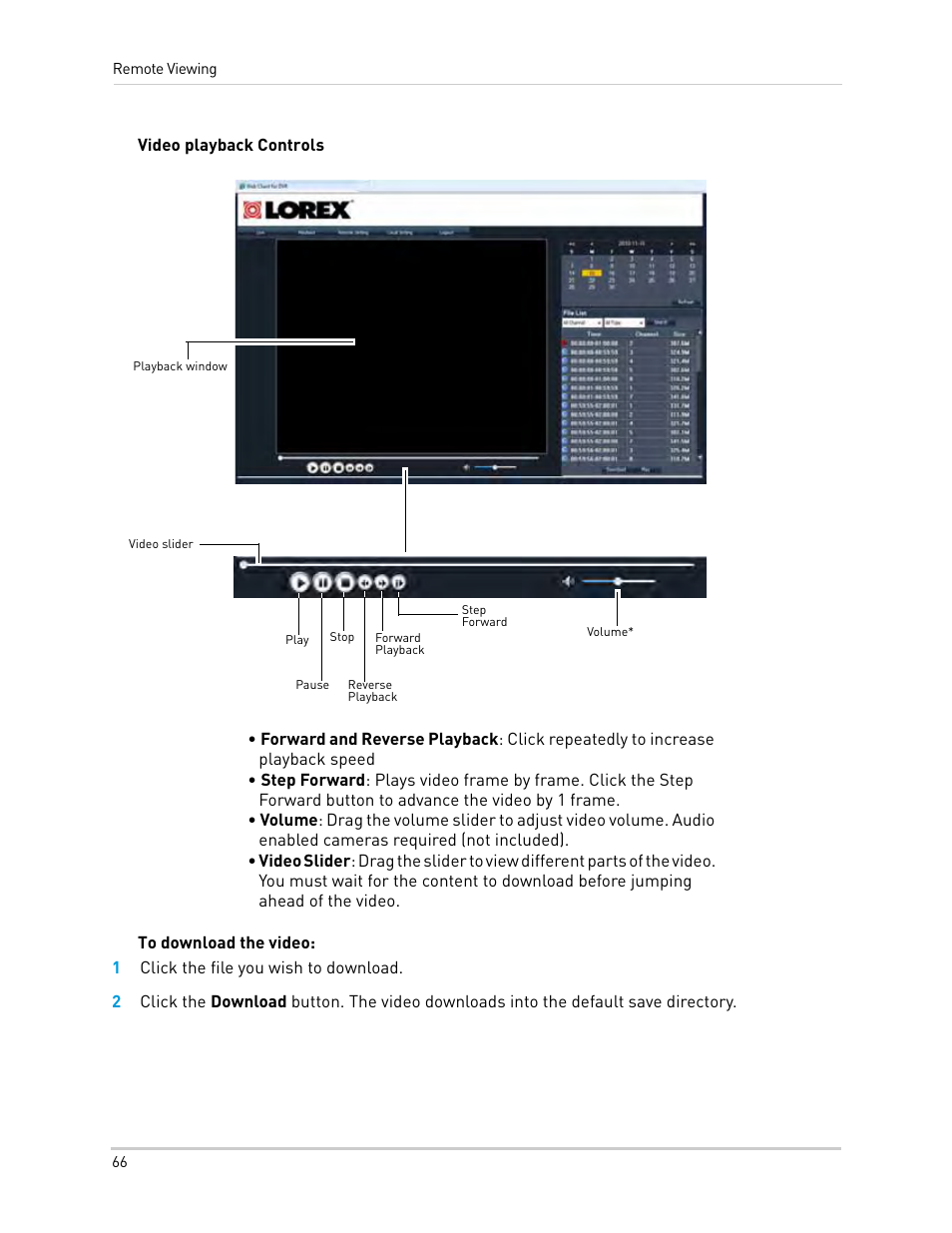 1 click the file you wish to download | LOREX Technology Lorex Digital Video Surveillance Recorder lh1 10 User Manual | Page 80 / 168