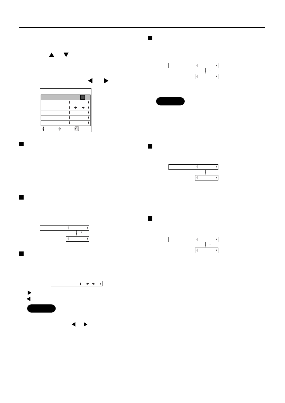 Option 1 settings, Osd (on-screen display), Rgb format | Back colour, Projection scheme 1, Projection scheme 2, Lens shift | Luce PT-L6510E User Manual | Page 34 / 50