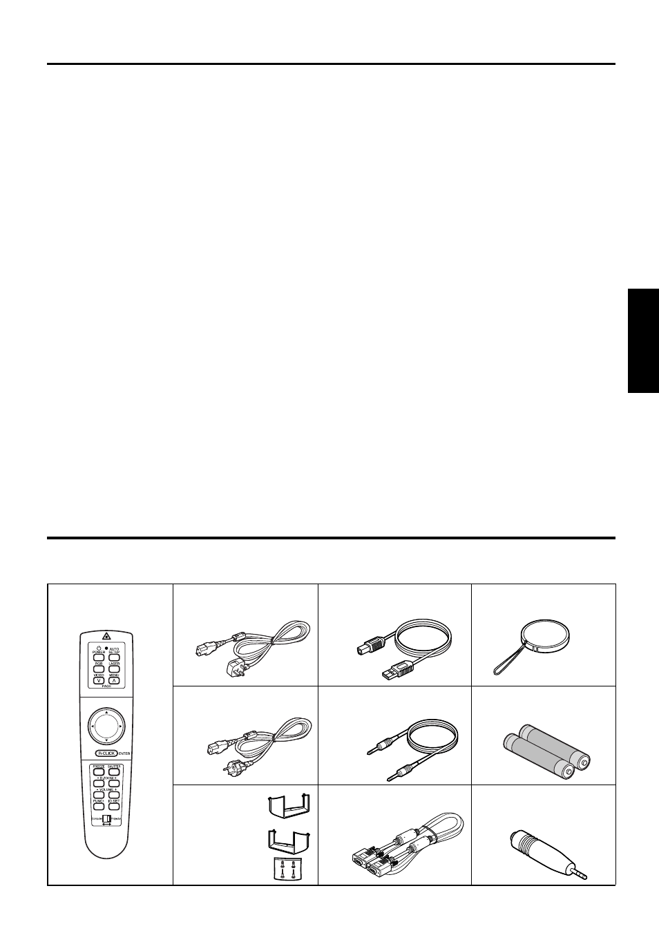 Accessories | Luce PT-L6510E User Manual | Page 7 / 50