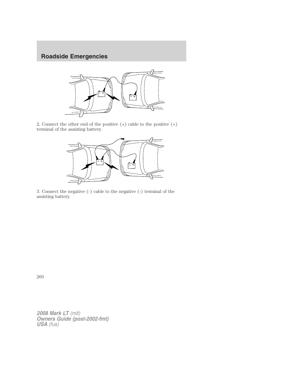 Roadside emergencies | Lincoln 2008 Mark LT User Manual | Page 260 / 328