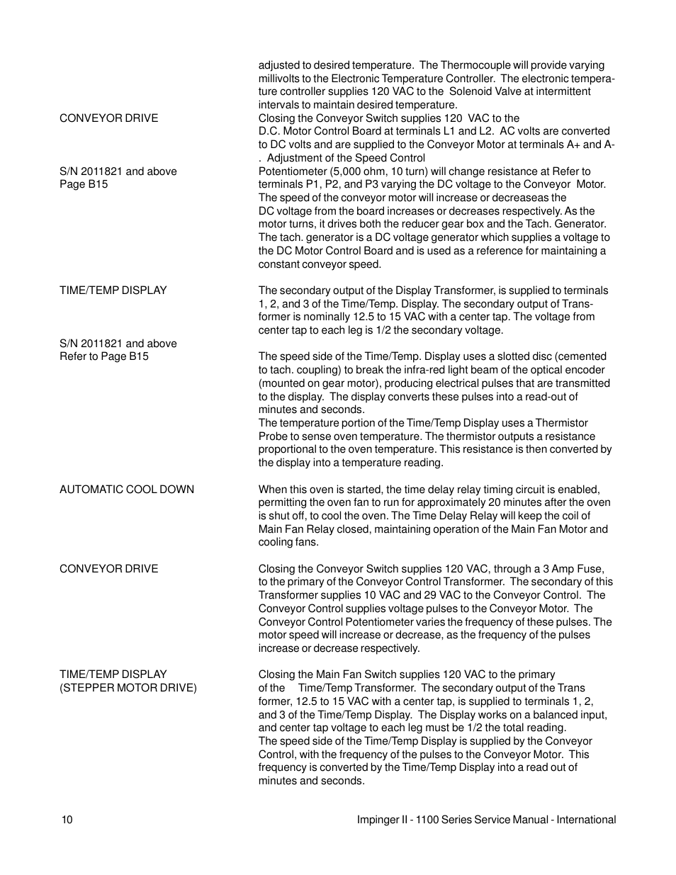 Lincoln Impinger Conveyor Ovens 1100 Series User Manual | Page 10 / 92