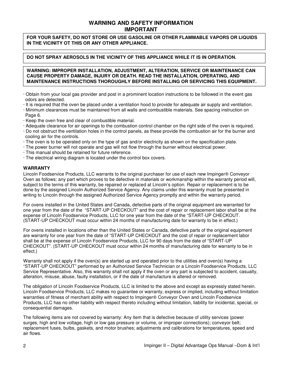 Lincoln Series 1100 User Manual | Page 2 / 24