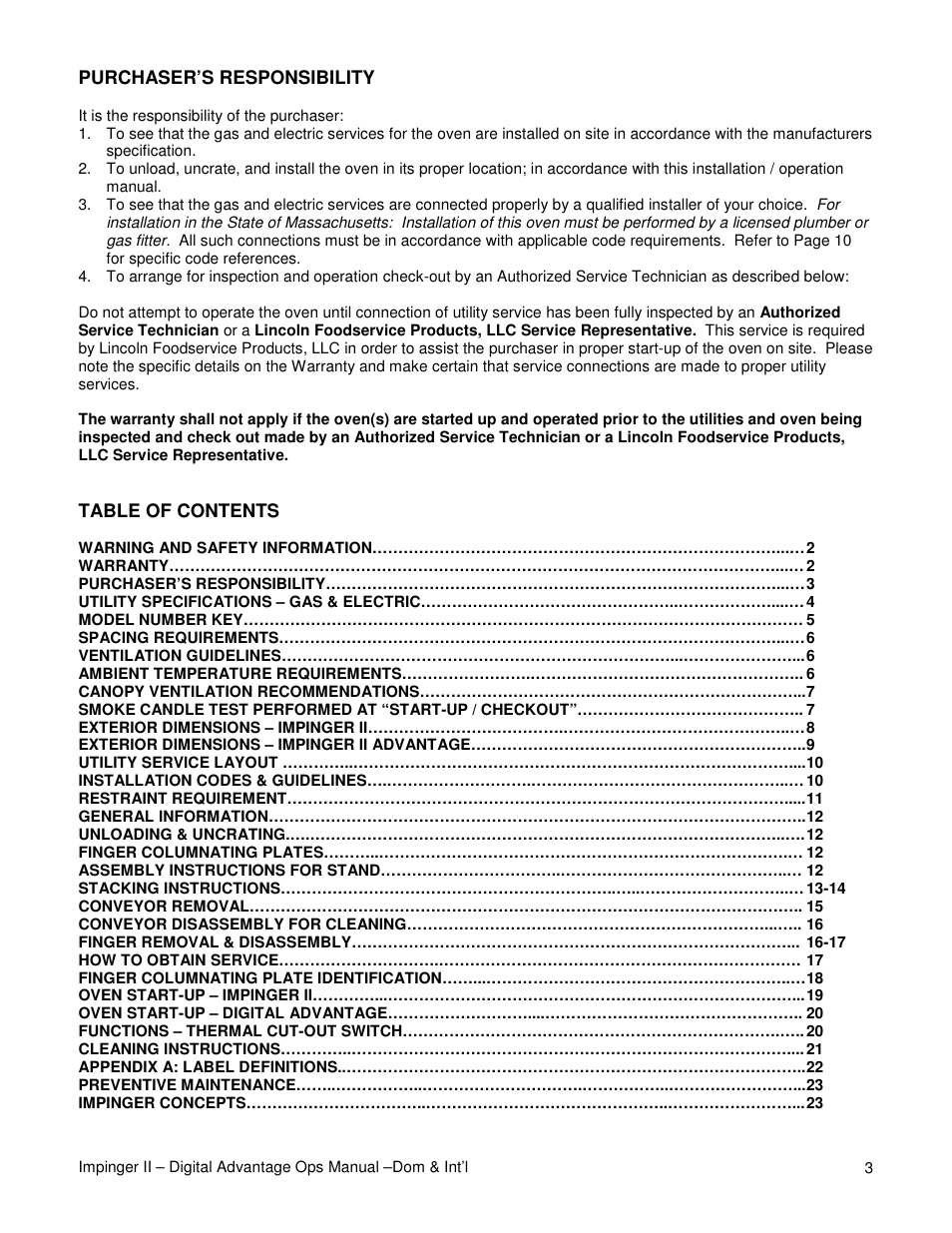 Lincoln Series 1100 User Manual | Page 3 / 24