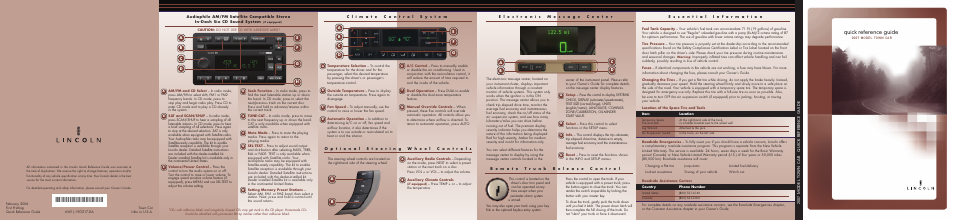 Lincoln Town Car 2007 User Manual | 2 pages