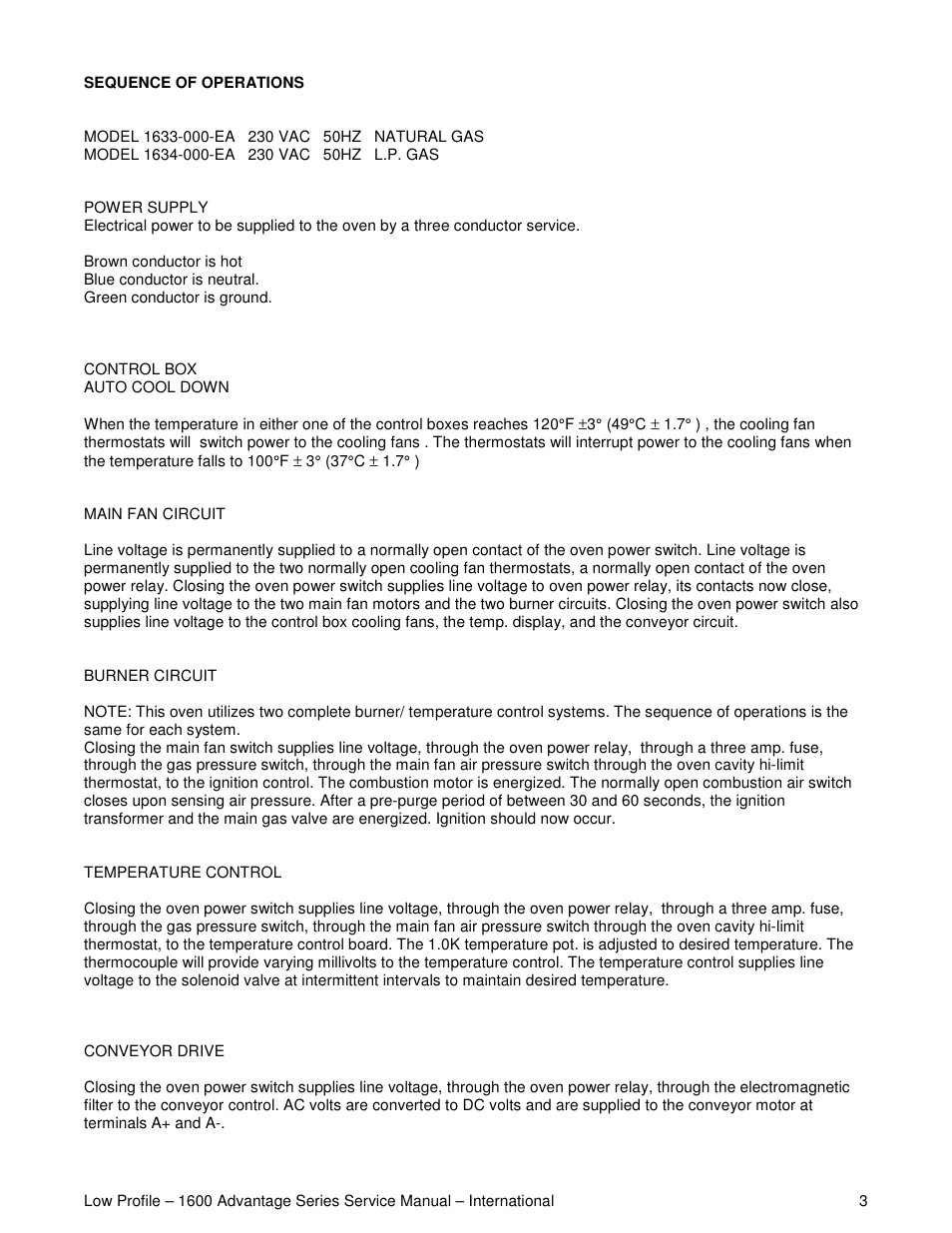 Lincoln Impinger Conveyor Ovens 1634-000-EA User Manual | Page 3 / 32