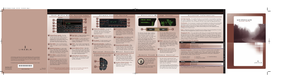 Lincoln TOWN CAR User Manual | 2 pages