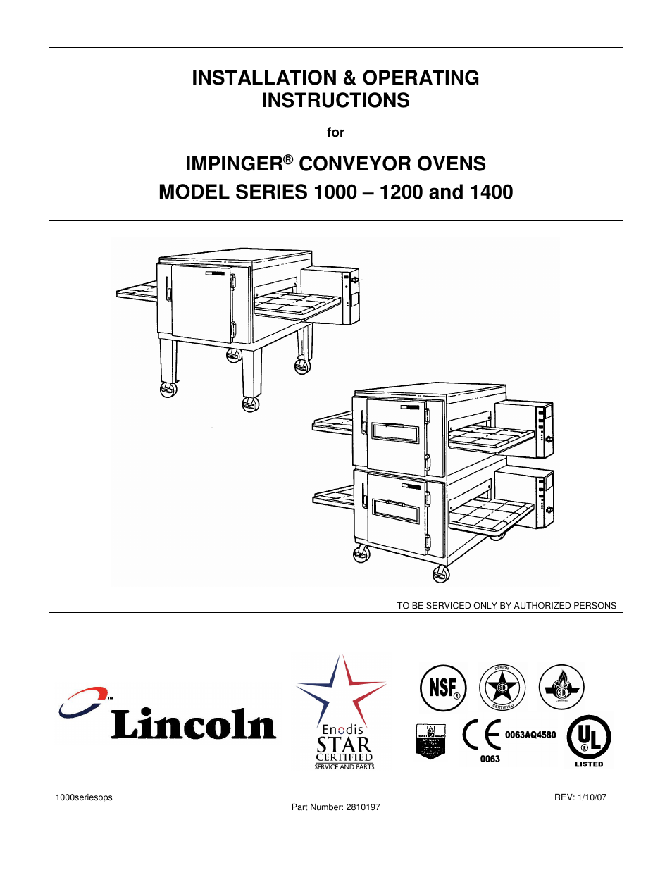 Lincoln IMPINGER 1200 User Manual | 20 pages