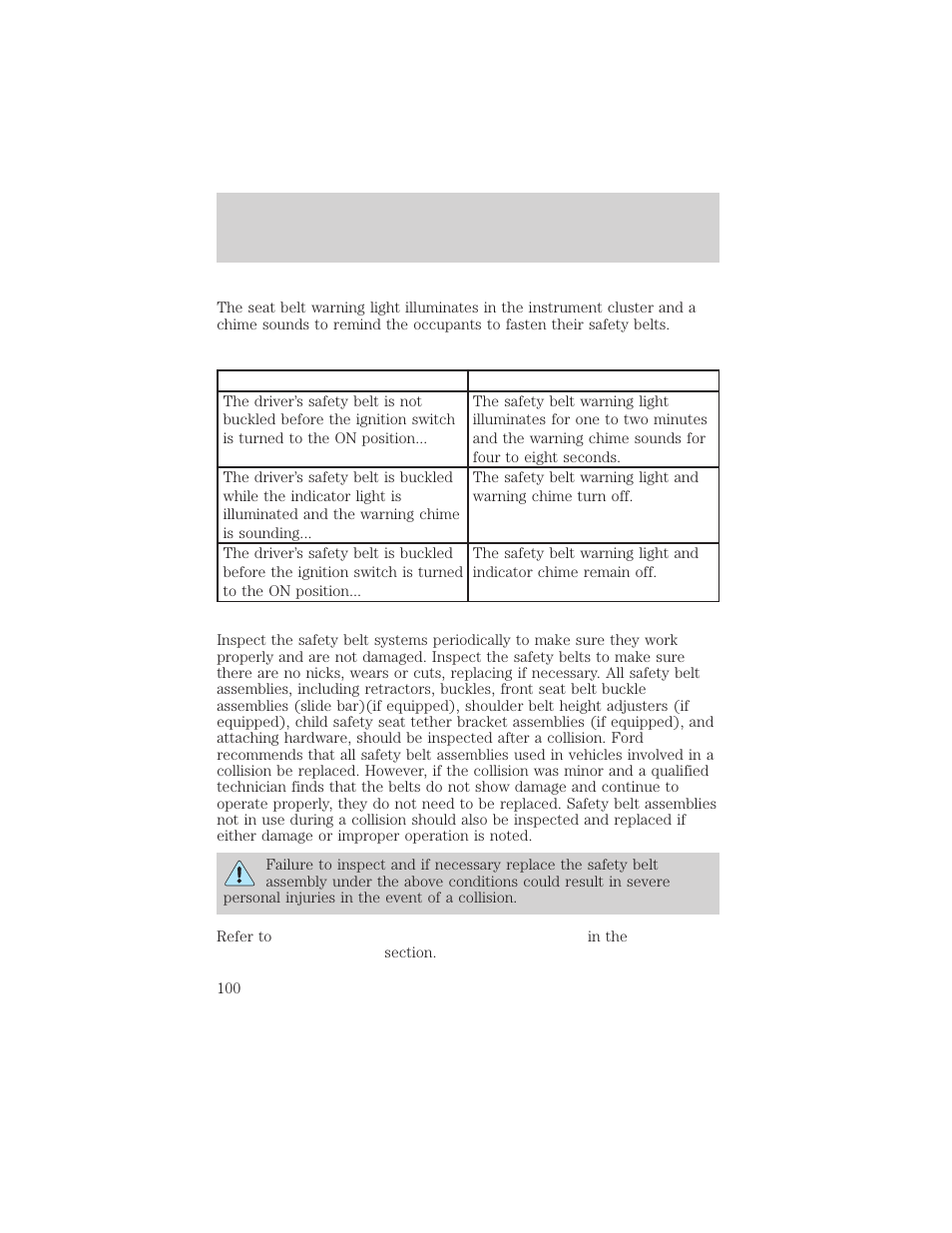 Seating and safety restraints | Lincoln 1999 Continental User Manual | Page 100 / 208