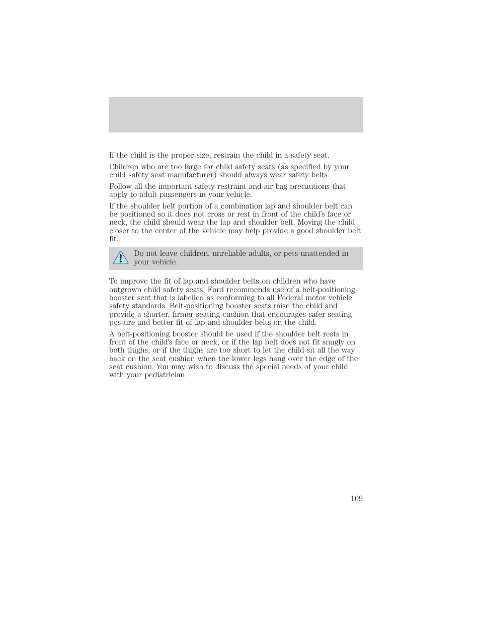 Seating and safety restraints | Lincoln 1999 Continental User Manual | Page 109 / 208