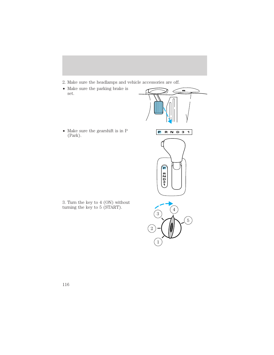 Starting | Lincoln 1999 Continental User Manual | Page 116 / 208