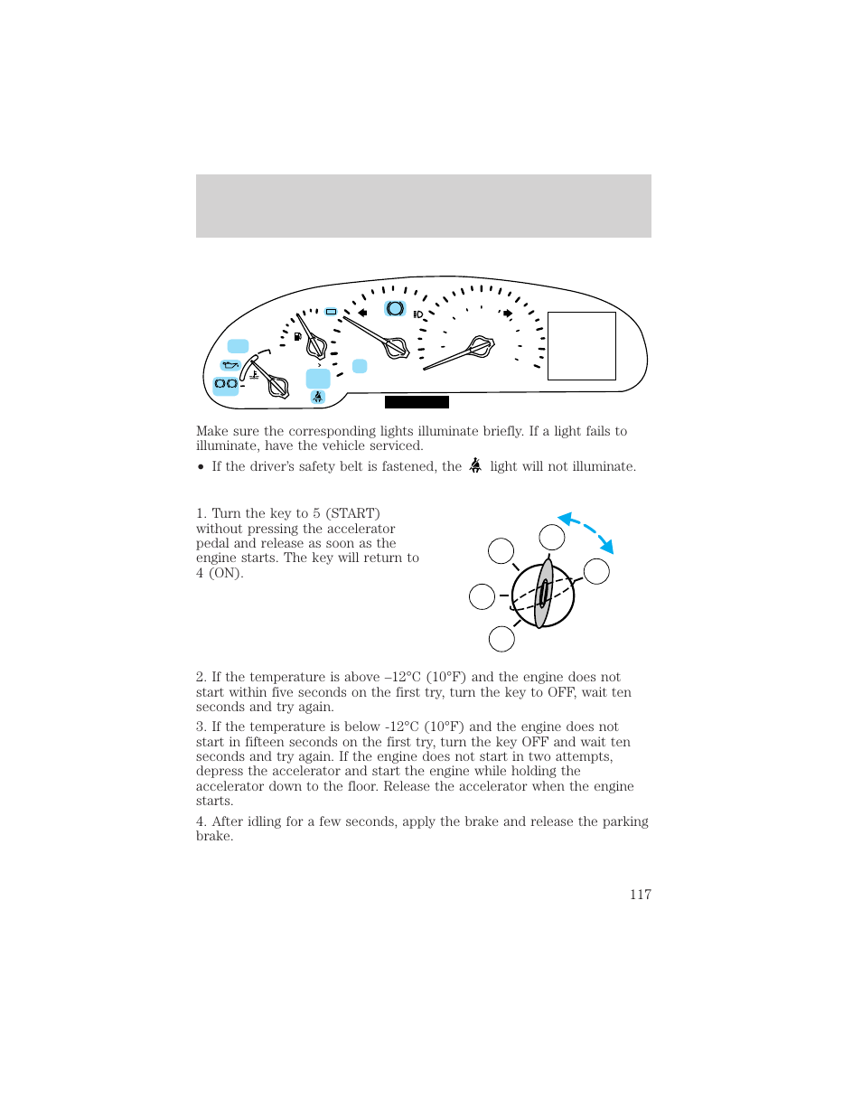 Starting | Lincoln 1999 Continental User Manual | Page 117 / 208