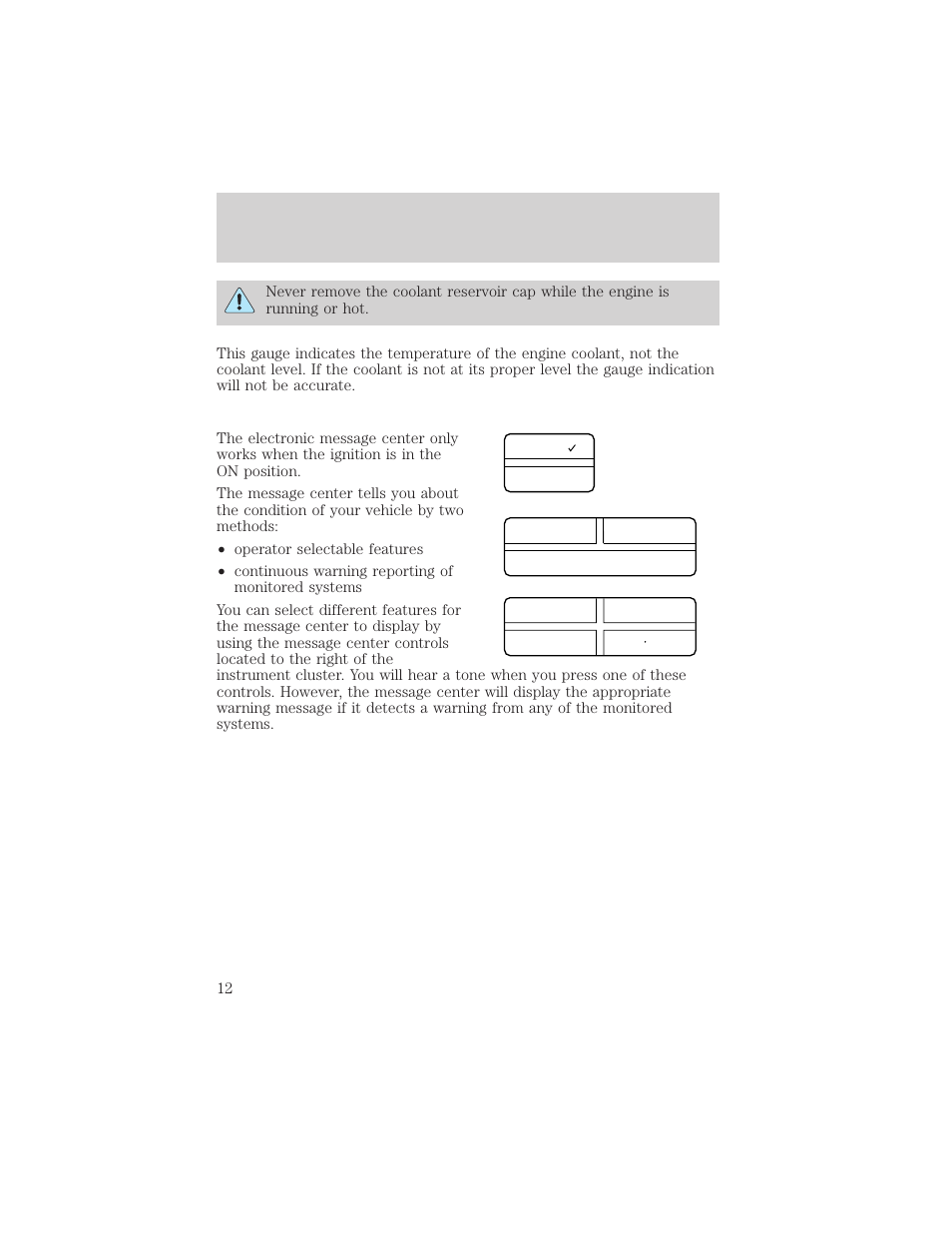 Instrumentation | Lincoln 1999 Continental User Manual | Page 12 / 208