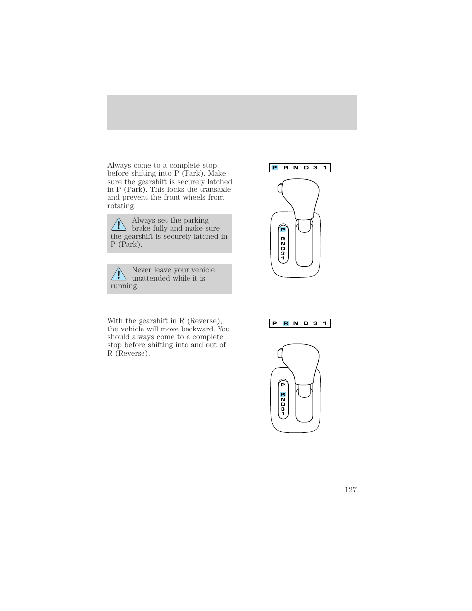 Driving | Lincoln 1999 Continental User Manual | Page 127 / 208