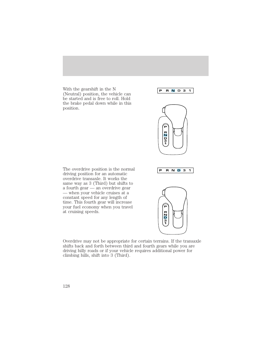 Driving | Lincoln 1999 Continental User Manual | Page 128 / 208