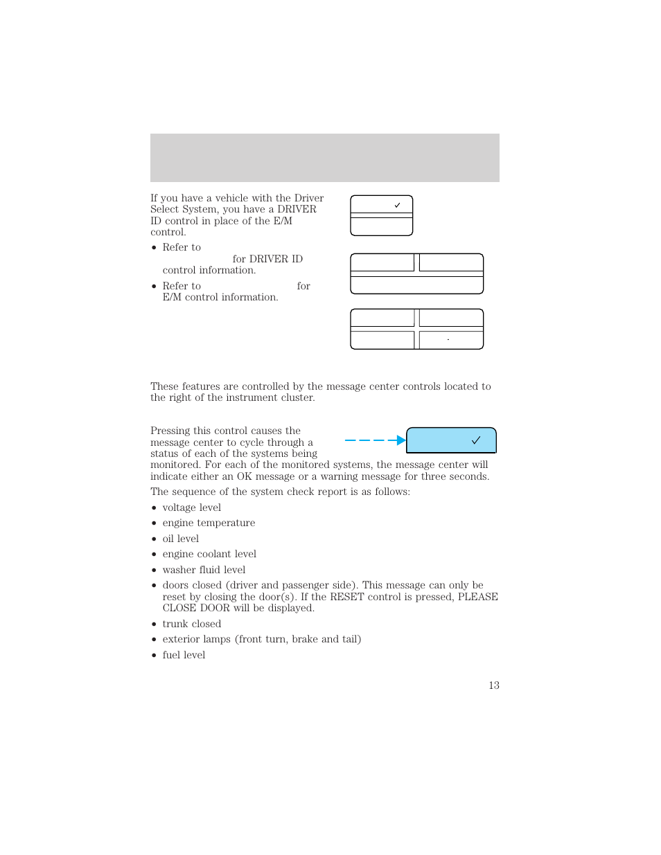 System, Instrumentation | Lincoln 1999 Continental User Manual | Page 13 / 208