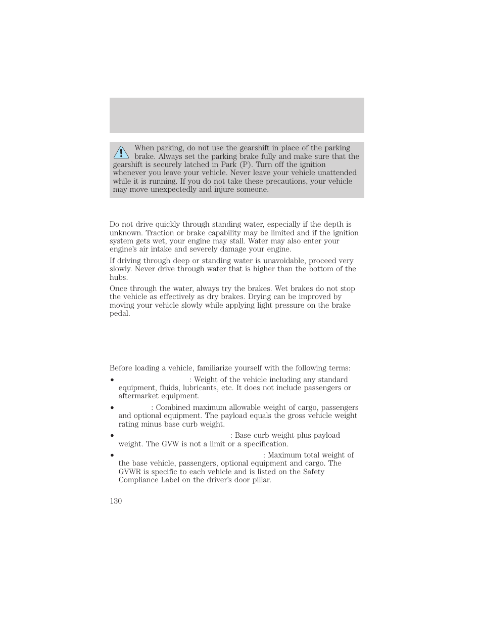 Driving | Lincoln 1999 Continental User Manual | Page 130 / 208