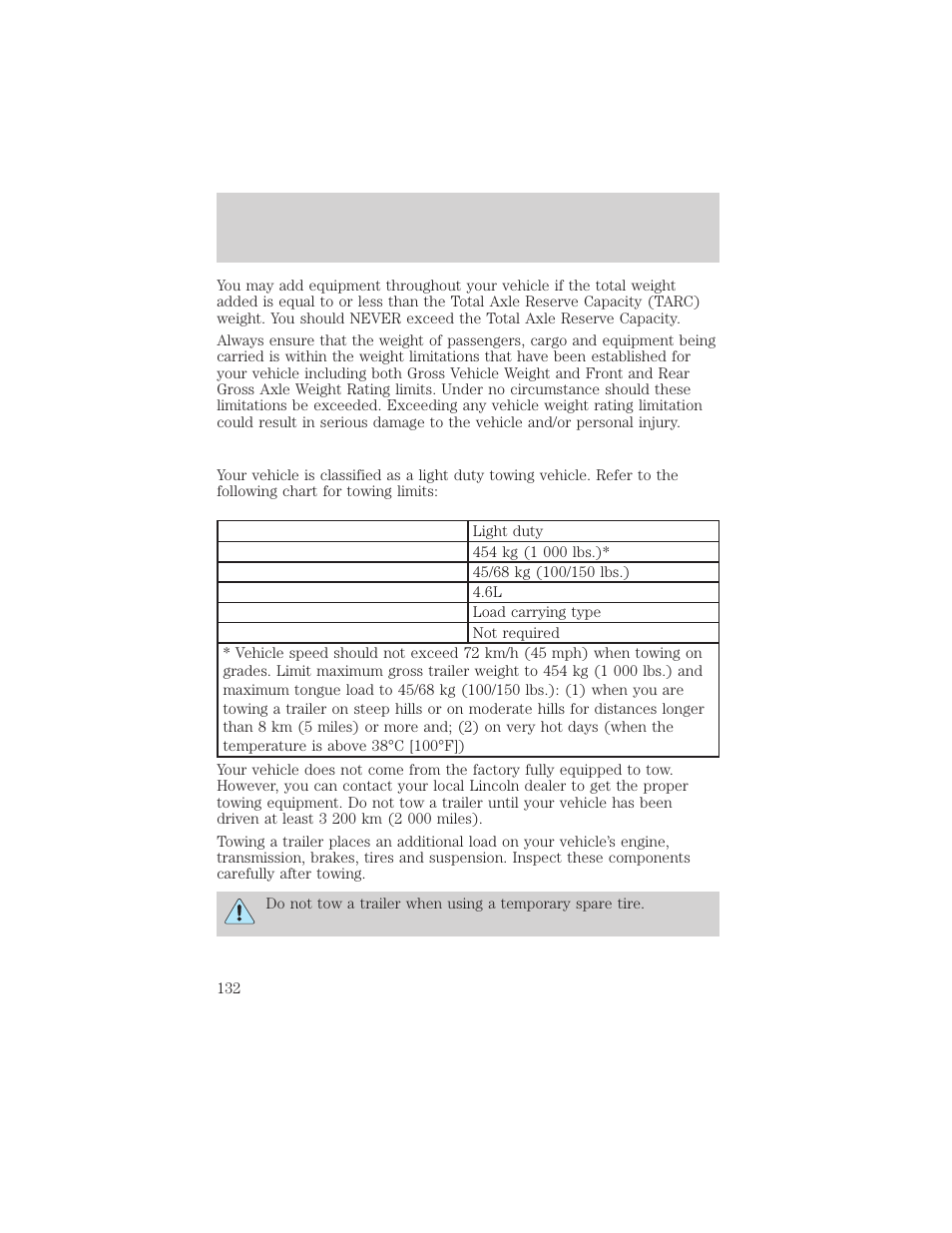 Driving | Lincoln 1999 Continental User Manual | Page 132 / 208