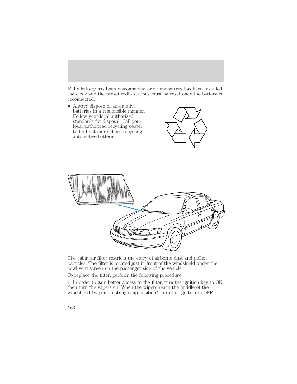 Maintenance and care | Lincoln 1999 Continental User Manual | Page 166 / 208