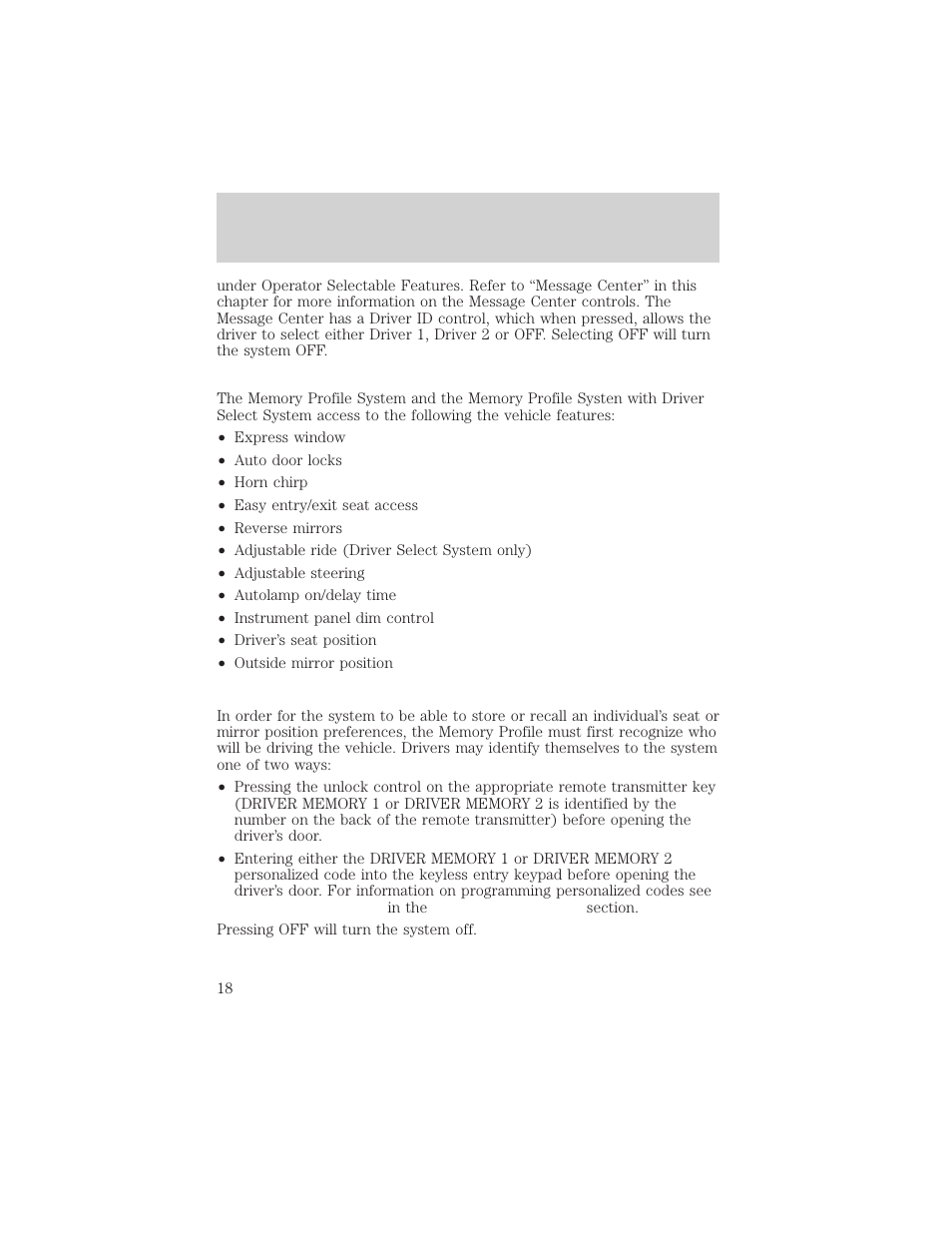 Instrumentation | Lincoln 1999 Continental User Manual | Page 18 / 208