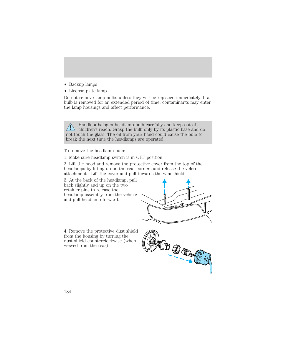 Maintenance and care | Lincoln 1999 Continental User Manual | Page 184 / 208