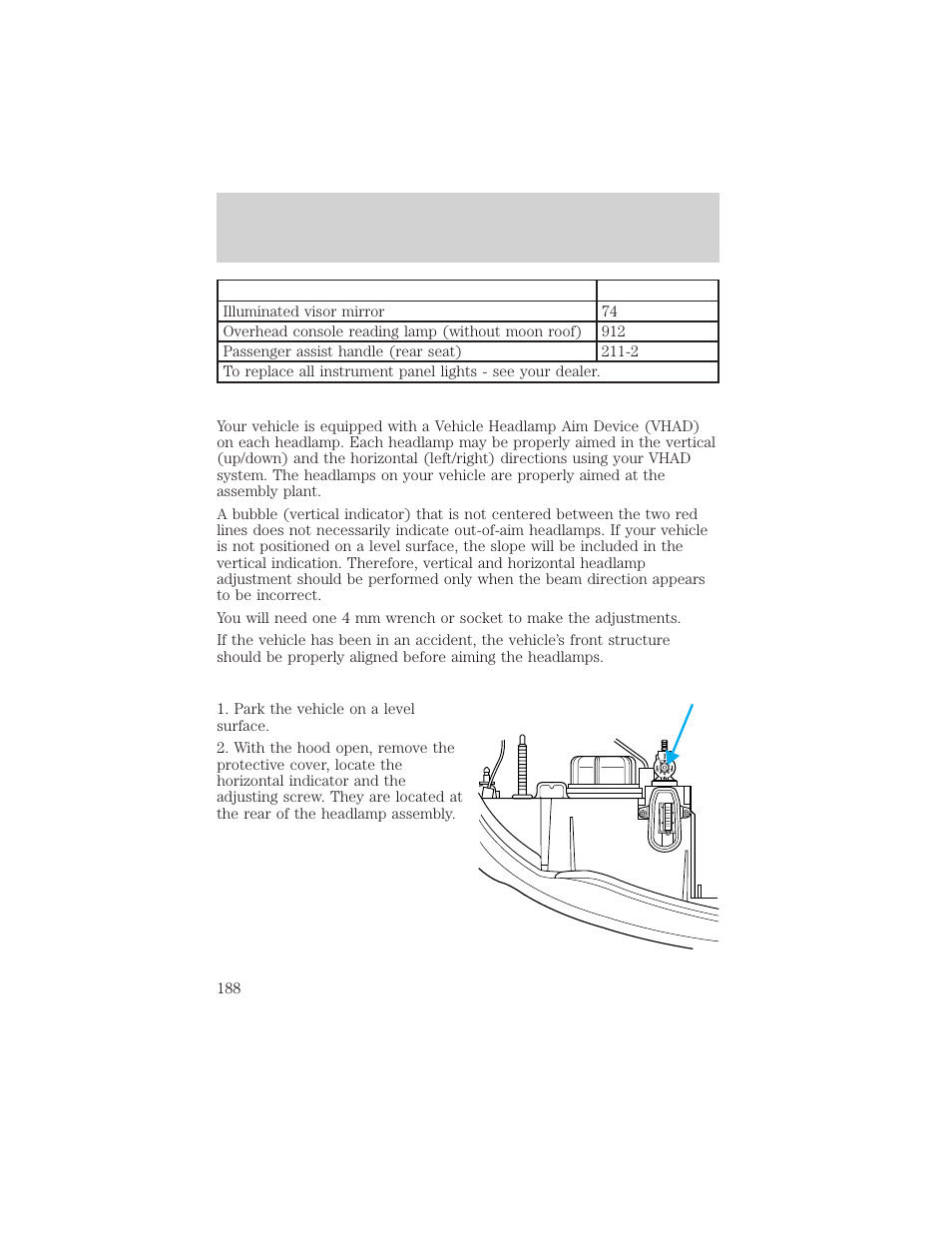 Maintenance and care | Lincoln 1999 Continental User Manual | Page 188 / 208