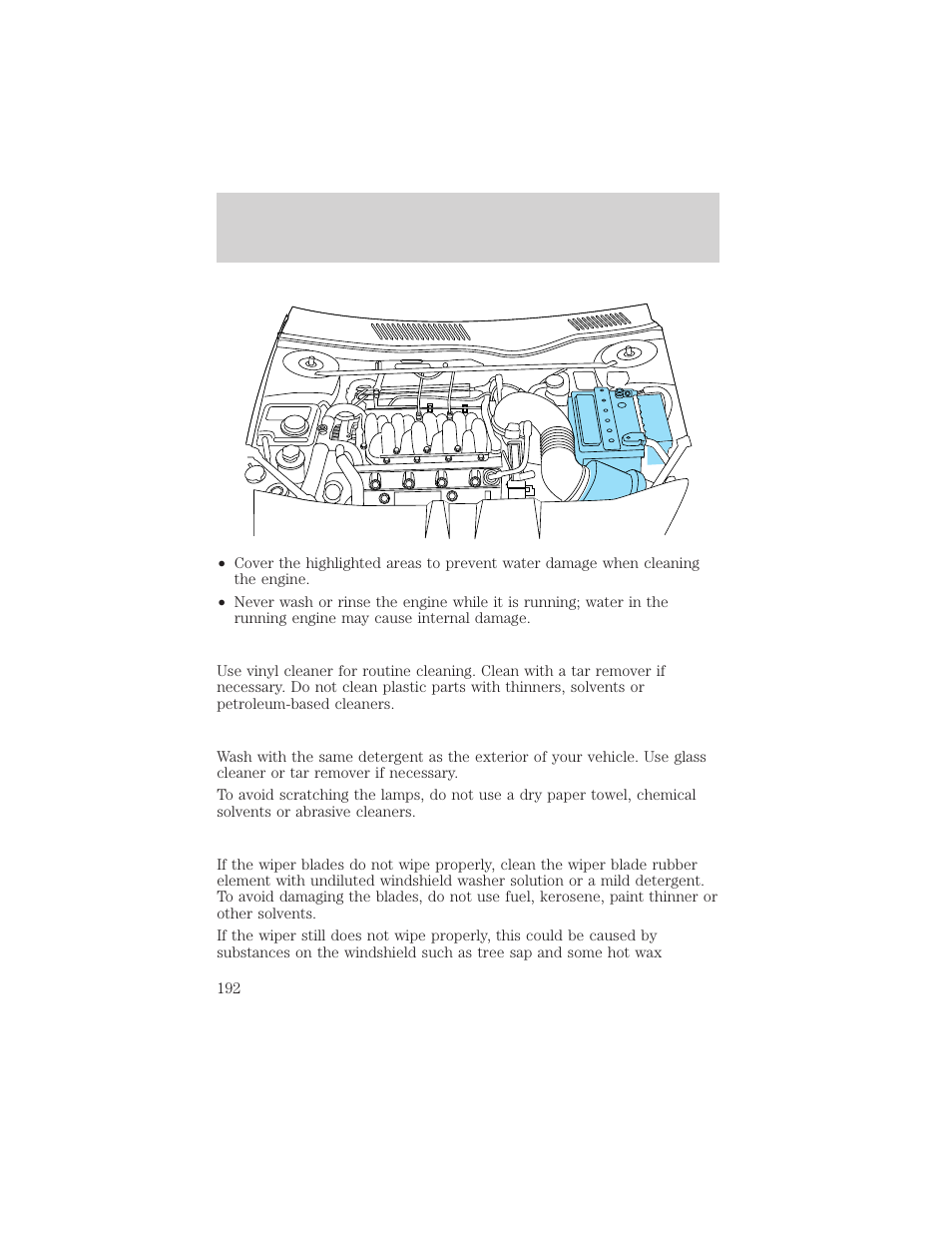 Maintenance and care | Lincoln 1999 Continental User Manual | Page 192 / 208