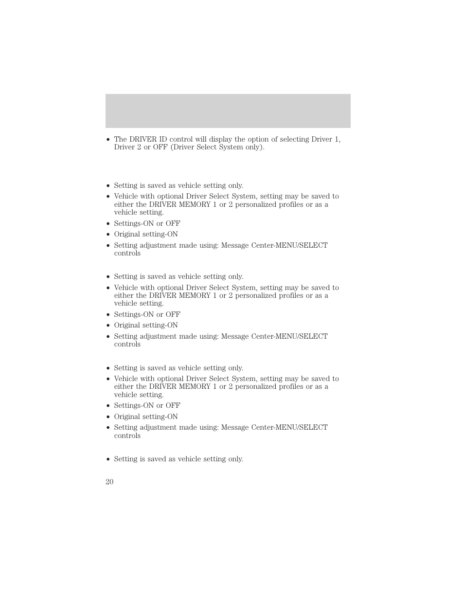 Instrumentation | Lincoln 1999 Continental User Manual | Page 20 / 208