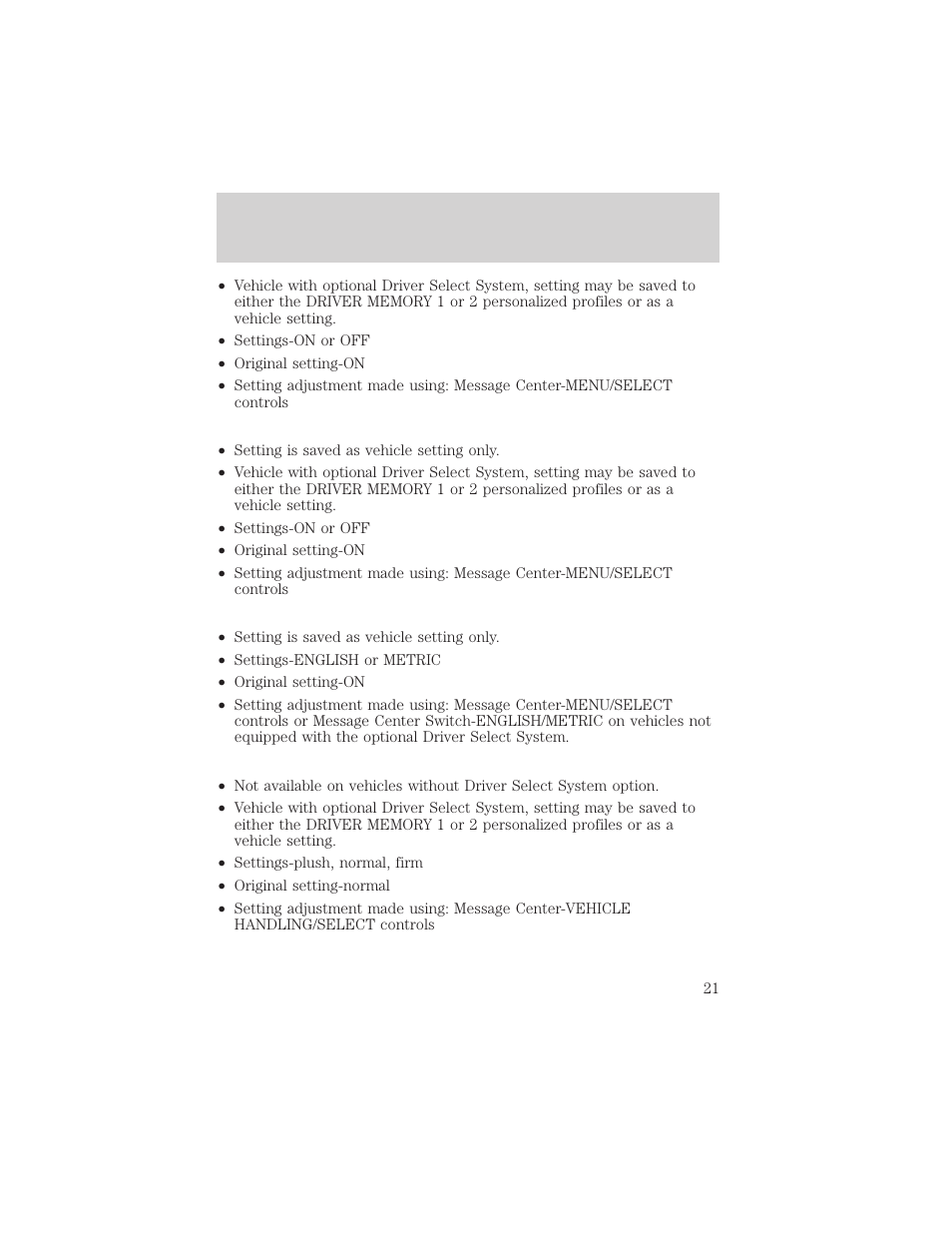 Instrumentation | Lincoln 1999 Continental User Manual | Page 21 / 208