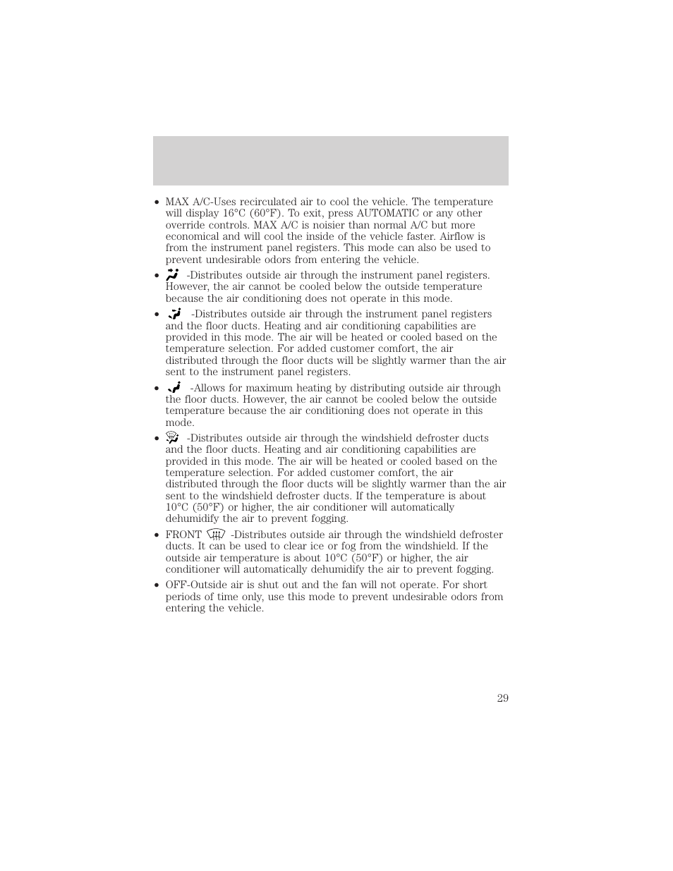 Controls and features | Lincoln 1999 Continental User Manual | Page 29 / 208