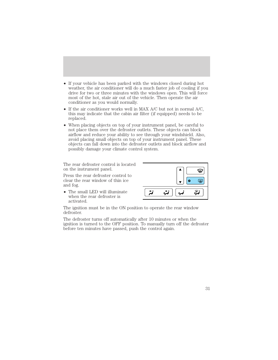 Controls and features | Lincoln 1999 Continental User Manual | Page 31 / 208