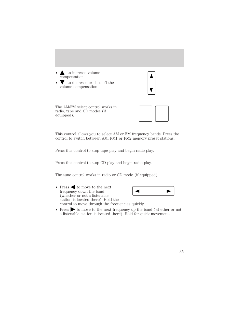 Controls and features | Lincoln 1999 Continental User Manual | Page 35 / 208