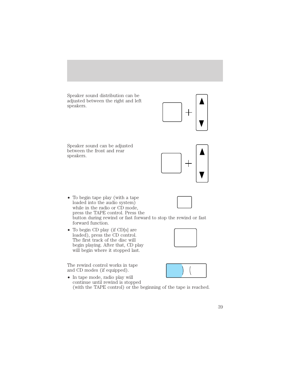 Fade, Controls and features | Lincoln 1999 Continental User Manual | Page 39 / 208