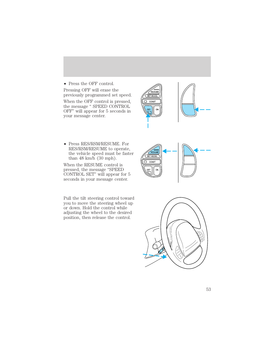 Controls and features | Lincoln 1999 Continental User Manual | Page 53 / 208