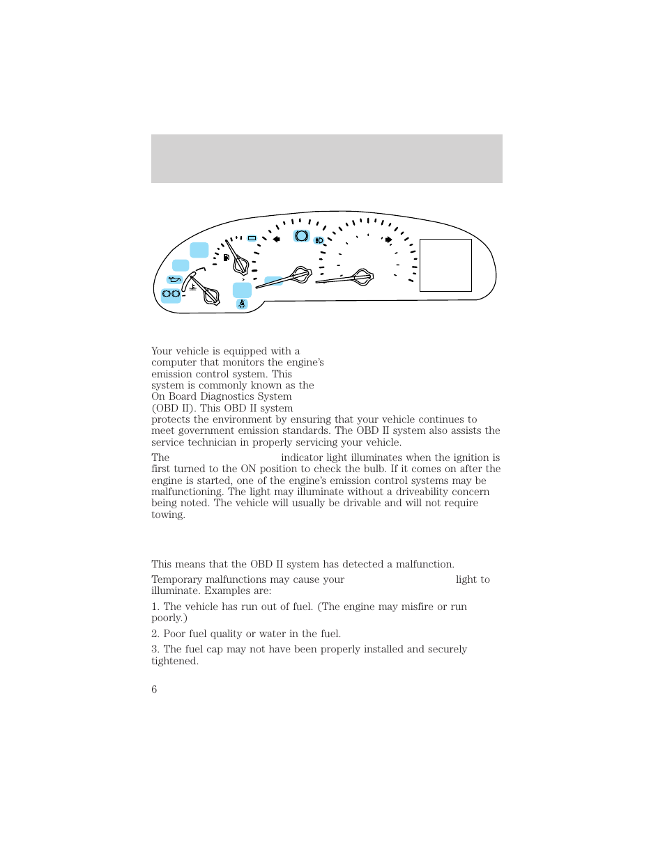 Instrumentation, Service engine soon | Lincoln 1999 Continental User Manual | Page 6 / 208