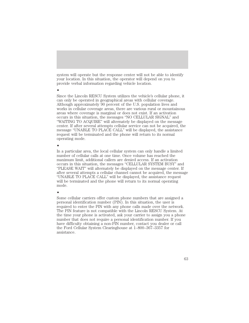 Controls and features | Lincoln 1999 Continental User Manual | Page 63 / 208