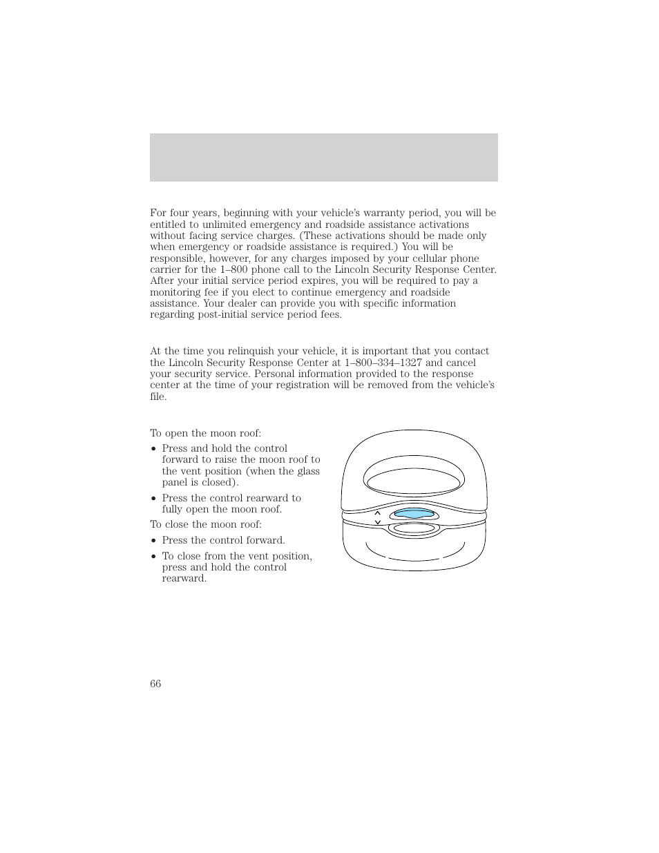 Controls and features | Lincoln 1999 Continental User Manual | Page 66 / 208