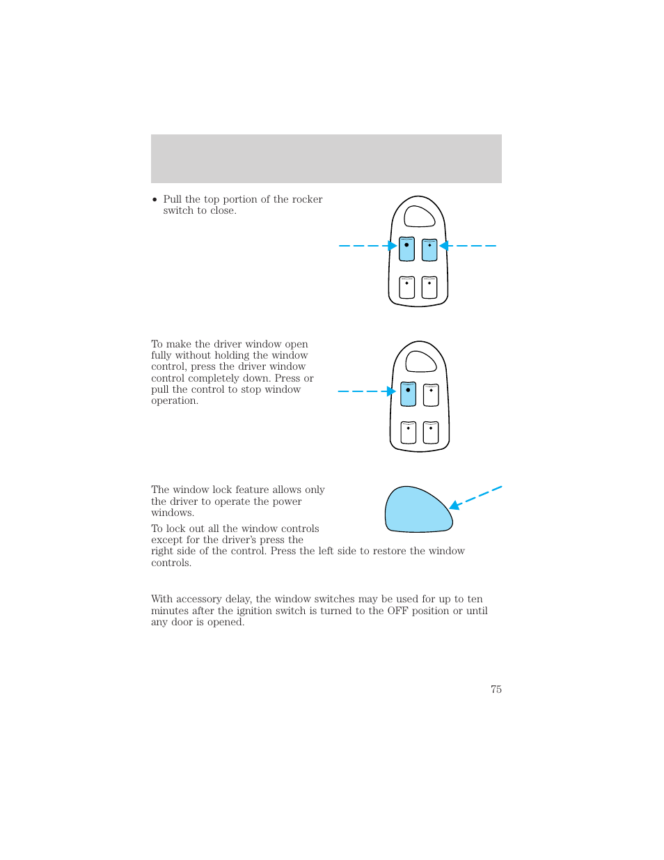 Controls and features | Lincoln 1999 Continental User Manual | Page 75 / 208