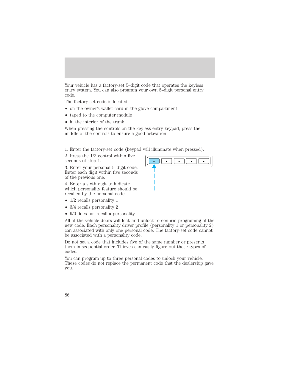 Controls and features | Lincoln 1999 Continental User Manual | Page 86 / 208