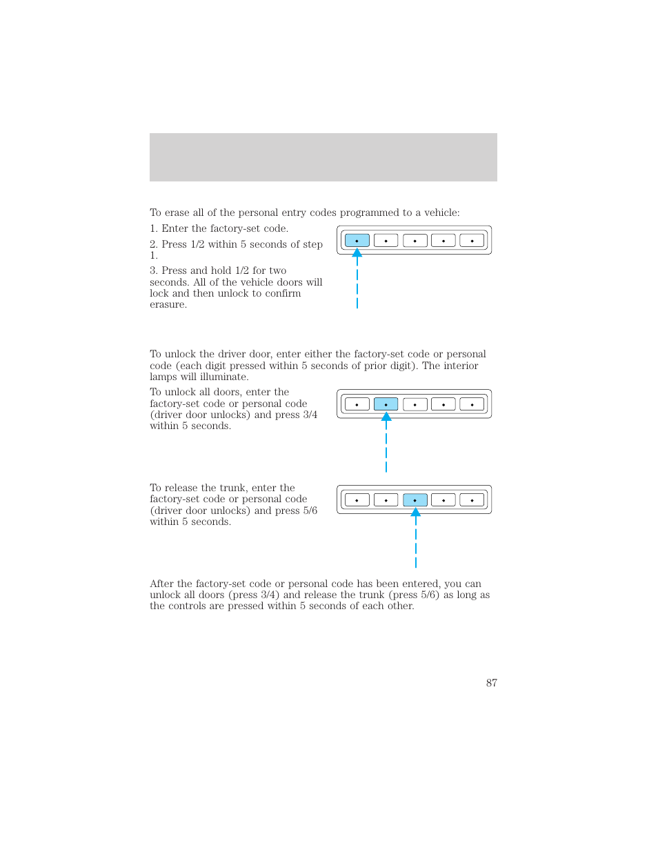 Controls and features | Lincoln 1999 Continental User Manual | Page 87 / 208