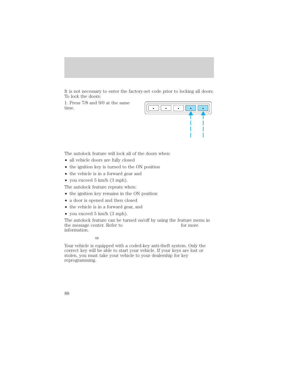 Controls and features | Lincoln 1999 Continental User Manual | Page 88 / 208