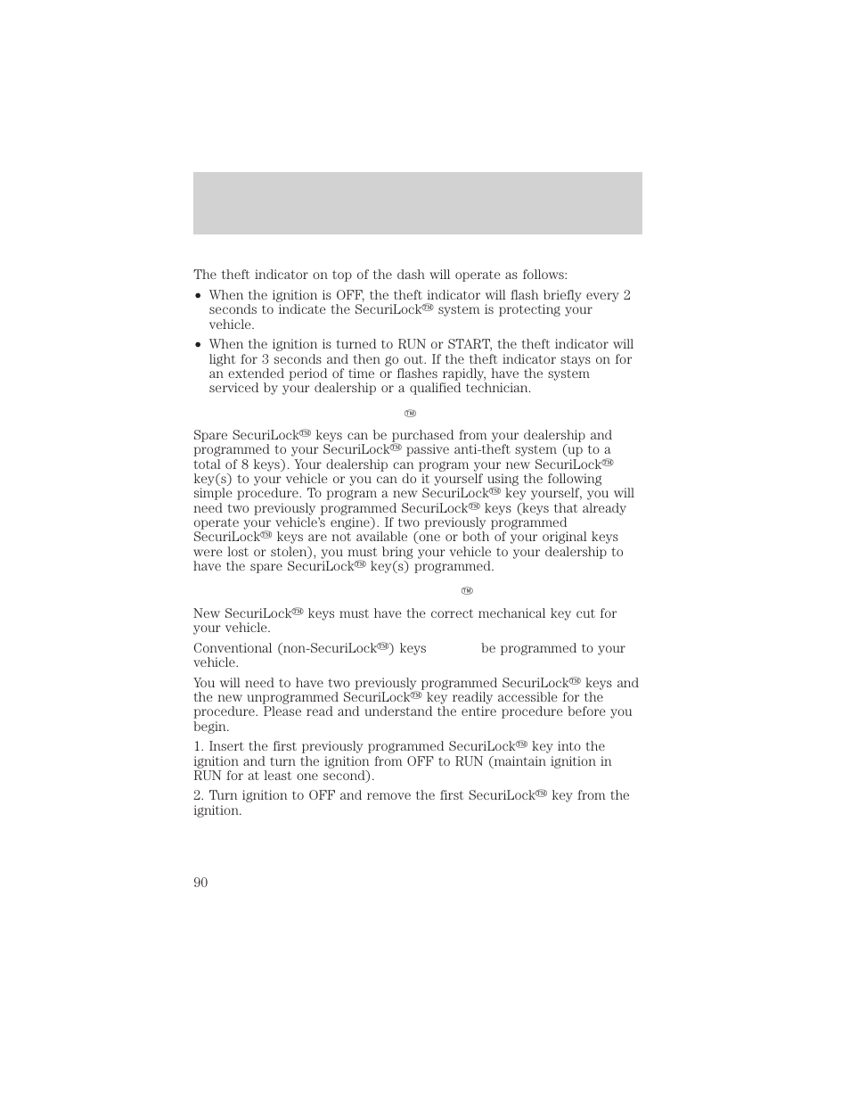 Controls and features | Lincoln 1999 Continental User Manual | Page 90 / 208